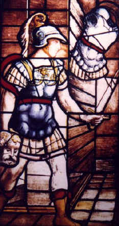 A Philistine shows Saul�s head and his armour off in the house of Ashtaroth