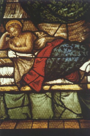 St. Caterina of Alexandria studying philosophy